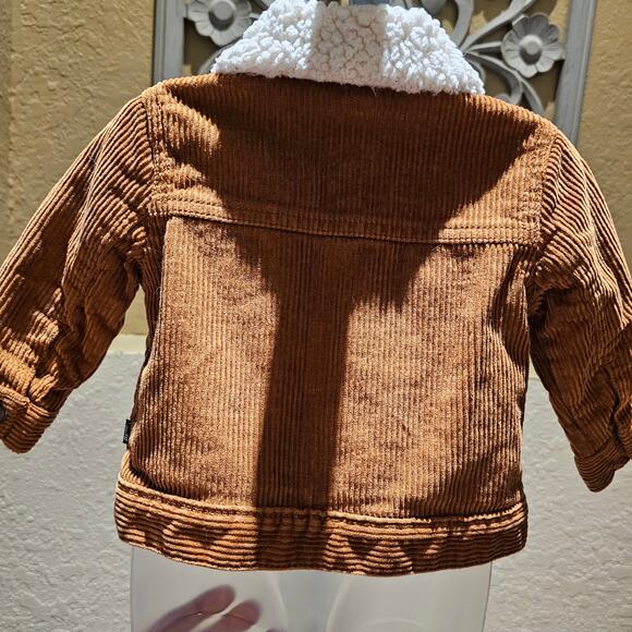 OshKosh B’Gosh Baby Jacket 3M Brown Corduroy Sherpa Lined Collar Cozy Winter - Picture 4 of 11